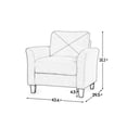 thumbnail image 6 of Modern Black Fabric Living Room Sofa Single Seat - Stylish and Durable for Compact Spaces, 6 of 6