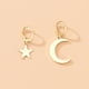 thumbnail image 4 of HomeKingdee Women's Star and Moon Earrings - Alloy Gold Color​ Fashion Earrings for Girls and Women, Perfect for Different Occasions, 4 of 5