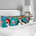 thumbnail image 2 of ABPHOTO Day Of Dead Body Pillow Covers Pillowcase Throw Pillows 20x60 inch, 2 of 2