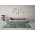 thumbnail image 3 of Ahgly Company Indoor Rectangle Persian Light Blue Traditional Area Rugs, 7' x 10', 3 of 4