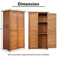 thumbnail image 2 of YTGLEN Extra Large 60" Outdoor Storage Cabinet - Weatherproof Wood w/ Lock, 4 Vented Doors & Shelves for Garden Tools, Patio Furniture, Pool Supplies, 2 of 6
