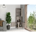 thumbnail image 2 of Particle Board Build | Double - Door & Open Shelving | In Living Room Corners + Store Bottles Conveniently, 2 of 6