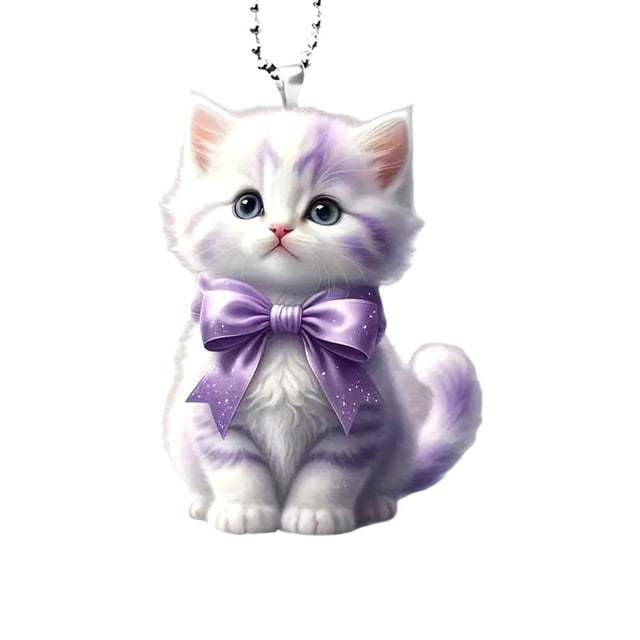 Bduttlefish 2D Acrylic Hanging Ornament Car Hanging Decor Rearview Decoration Interior Pendant Car Cute Key Pendant Mirror