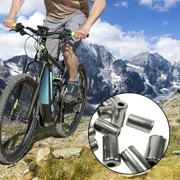 VONKY 100pcs Mountain Bicycle Line Tube Cap Metal Gearbox Bike Brake Wire Cap Cycling Accessories