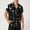 #148-Black, variant on Men's Abstract Print Short Sleeve Casual Button-Down Shirt Sky Blue XL Gifts for Father