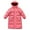 Pink, variant on Mercatoo Boys Winter Long Puffer Coats Oversized Pockets Quilted Hooded down Jackets Kids Windproof Warm Puffer Outwear