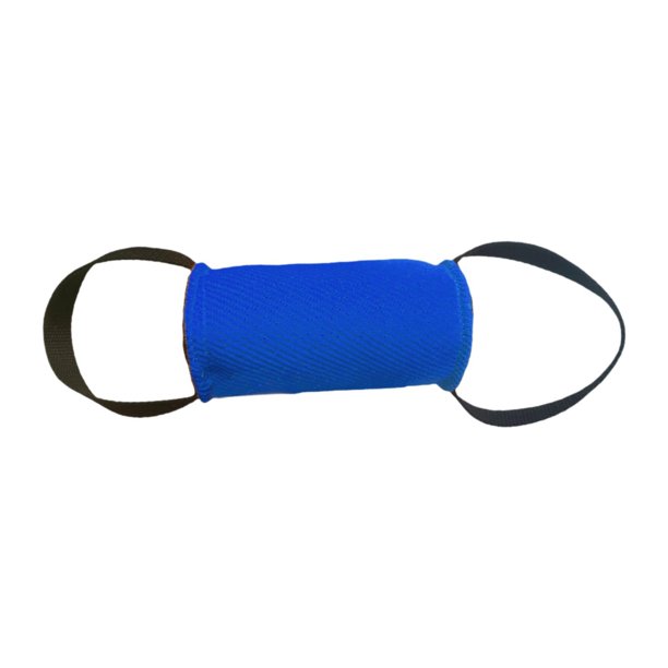Juguete para morder para perros con mango resistente, palo para morder para adiestramiento de cachorros azul