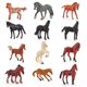 thumbnail image 1 of Mini Figuras De Acción De 12 Uds., Modelo De Juguete De Caballo, Simulación De PVC, Animales De Caballo En Miniatura, Juguete Educativo Para Niños ANGGREK Educational Toy, 1 of 7