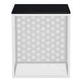 thumbnail image 3 of Furniture of America Emree Glass Top Side Table, White, 3 of 5