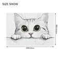 thumbnail image 4 of Yayeee Bath Rug for Bathroom Floor Non Slip Contour Fluffy Soft Absorbent Mat, 20"x24", White Cat, 4 of 7