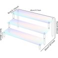 thumbnail image 2 of Yazoeia Display Risers, Perfume Stand 3 Tier, Colorful Display Risers Stand, Acrylic Shelves, Perfume Organizer Tiered,Round feet,40cm CJC912-142770, 2 of 7