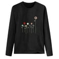 thumbnail image 4 of CEHVOM T-shirt Blouse à Manches Longues Décontracté Ample à Col Rond Imprimé pour Femmes, 4 of 5