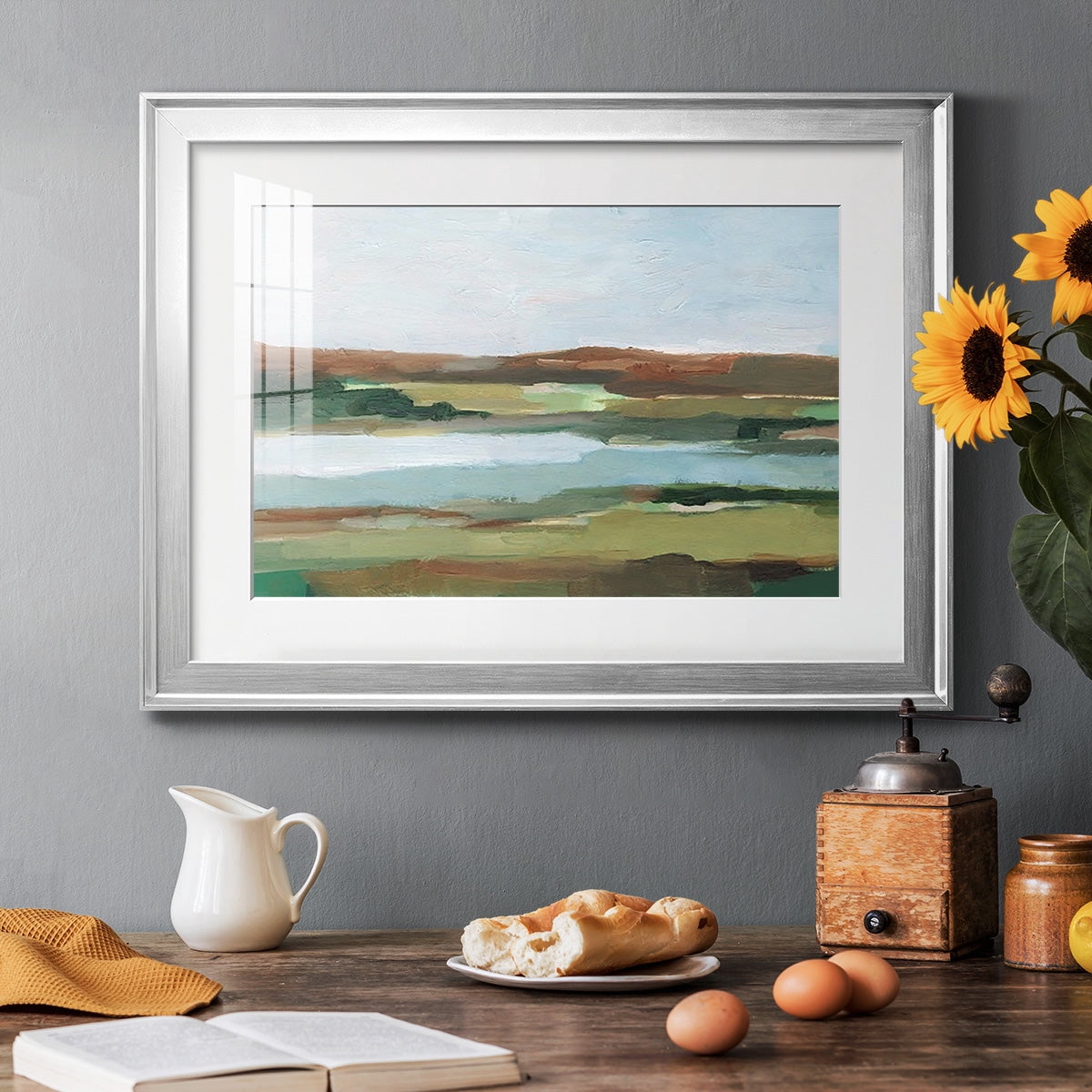 Autumn River Crossing II Premium Framed Print - Ready to Hang