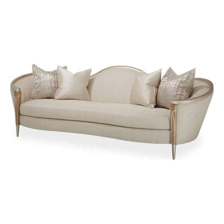 Michael Amini Villa Cherie Sofa - Pearl/Caramel