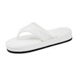 thumbnail image 2 of Casual Sandals for Women Women's Fashionable Casual Summer Solid Color Round Toe Outerwear Style Thick-Soled Sandals Flat Slippers,White,36, 2 of 9