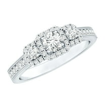 Rosec Jewels - Lab Created Diamond Ring - Vintage Inspired Engagement Ring - EF-VS Quality, 14K White Gold, US 7.50