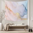 thumbnail image 5 of Pink Blue Marble Tapestry for Bedroom Wall Hanging Tapestry, Ink Painting Modern Abstract Ceiling Backdrop Tapestries Poster Blanket Wall Decor for Teens Room Living Room Dorm 59" x 90", 5 of 8