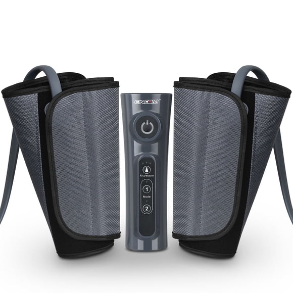 CINCOM Leg Massager for Circulation Air Compression Calf Massager for Muscles Relaxation FSA/HSA Eligible, Grey