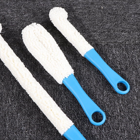 LITINKIMI 3Pcs Brush for Cups with Adjustable Handle for Goblets Wine Glasses and Bottles Blue