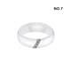 thumbnail image 5 of Anillo de circón con incrustaciones de cristal, anillos de acero de titanio de estilo Simple de cerámica, accesorio de moda, joyería de Ropa, zapatos y accesorios Miscelánea Blanco siete Guardurnaity AP014737-02, 5 of 6