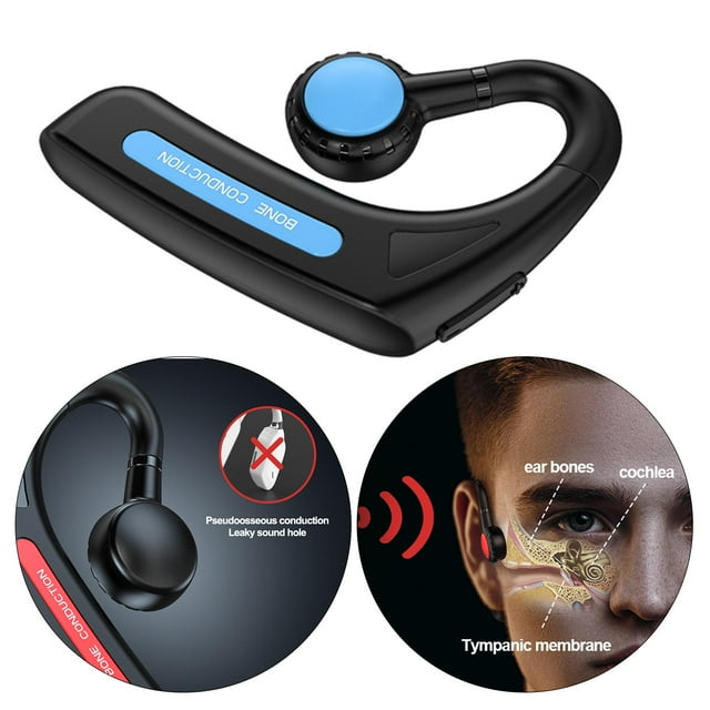 Auricures inalámbricos Yotijar de conducción ósea deportivos Negro y azul