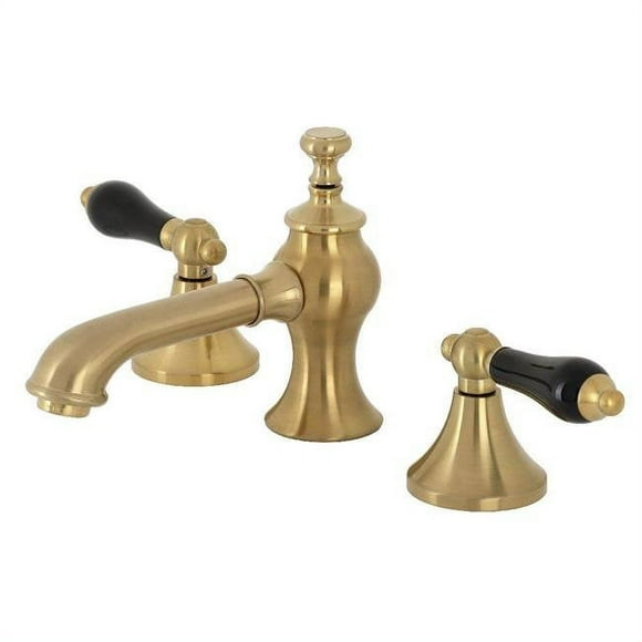 Kingston Brass KC7067PKL Duchess Widespread Bathroom Faucet with Brass Pop-Up, Brushed Brass