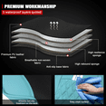 thumbnail image 6 of Ikon Motorsports Seat Covers w/ Lumbar Compatible with 2016-2021 Honda Civic Cyan&White PU Leather 5 Seats Seat Cover Cushion Protectors With Pocket, 6 of 9
