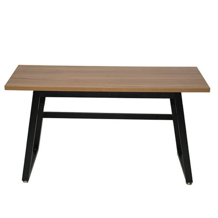 Vintage Writing Desk LANBOWO Rustic Wood Computer Desk Vintage Industrial Home Office Desk with Heavy-Duty Metal Base Works As Writing Desk Study Table ()