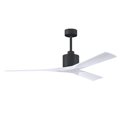 

Nan 6-speed ceiling fan in Matte Black finish with 60” solid matte white wood blades