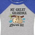 thumbnail image 4 of Inktastic My Great Grandma Loves Me with Sloth and Hearts Boys or Girls Baby Bodysuit, 4 of 5