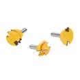 thumbnail image 3 of 3Pcs Rail and Stile Router Bit Hardened Steel 1/2in Straight Shank for Hand-Made Drawer, 3 of 5