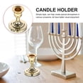 thumbnail image 3 of HAKIDZEL Metal Candlestick Holder Tabletop Iron Silver 2Pcs, 3 of 8