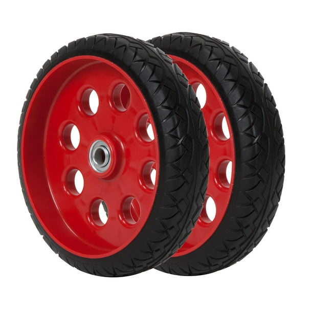 COSCO 10 Inch Low Profile Replacement Wheels for Hand Trucks, FlatFree