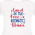 thumbnail image 4 of Inktastic Memorial Day Land of The Free Because of The Brave Boys or Girls Long Sleeve Baby Bodysuit, 4 of 5