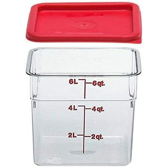 Contenedor de comida Cambro Camsquare 6L de policarbonato con tapa