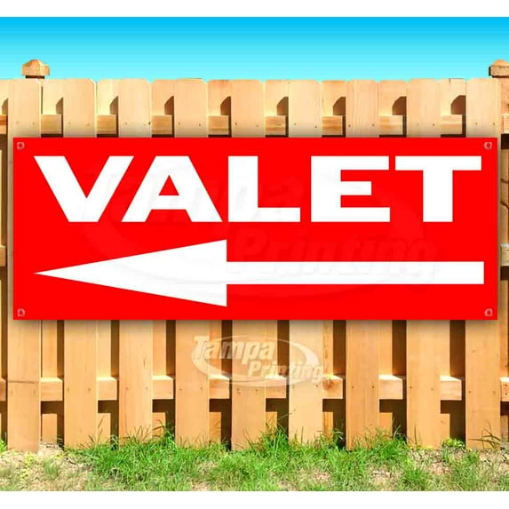Valet 13 oz Vinyl Banner With Metal Grommets
