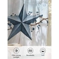 thumbnail image 6 of Sheer Curtains 54 Inch Length, Country Star Blue Semi Sheer Curtains Light Filtering Window Treatment, Farmhouse Vintage Branches Wooden Privacy Voile Drapes for Living Room Bedroom 52x54 Inch, 6 of 7