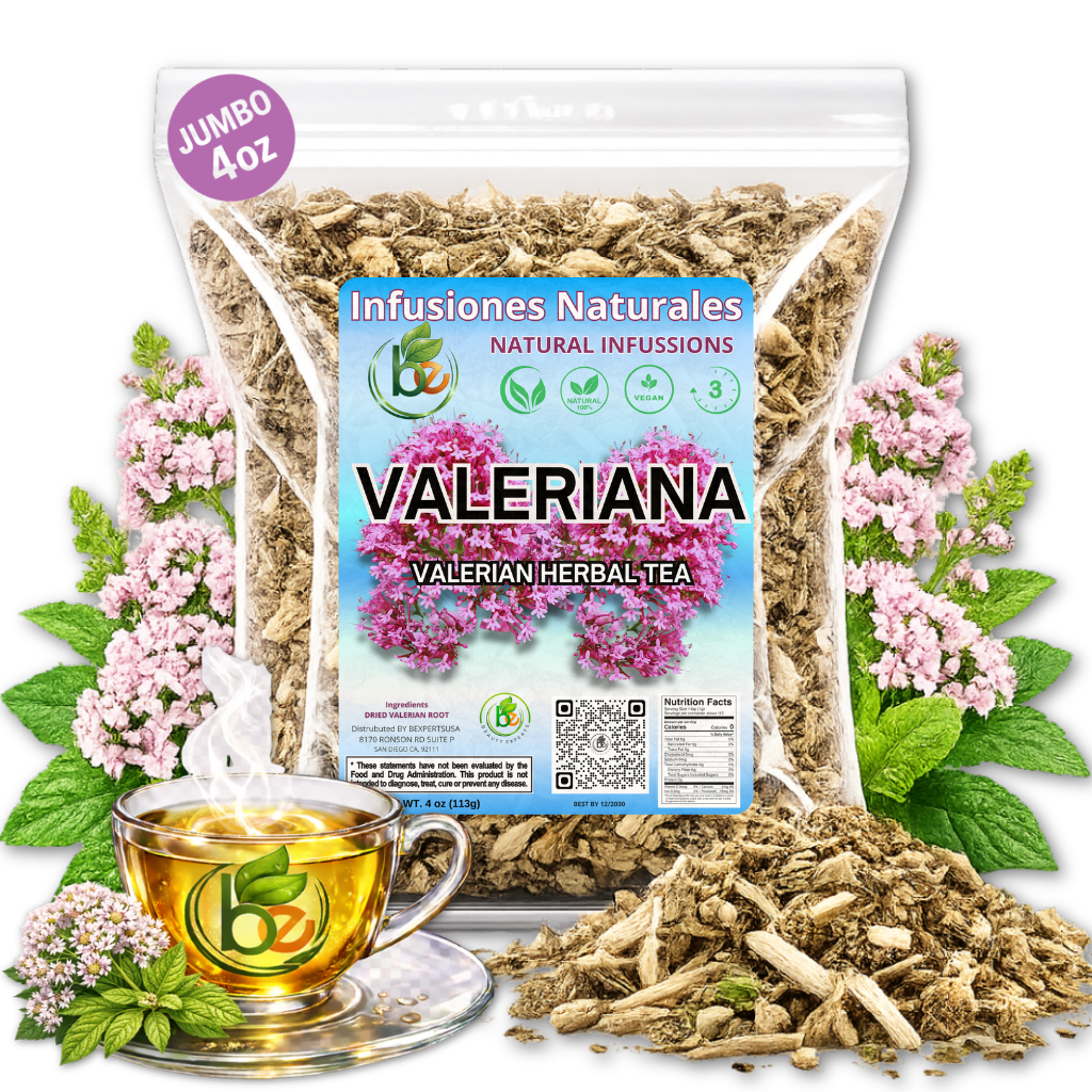 Valerian Root Herbal Tea - Calming And Relaxing - Good Night Rest - TE DE VALERIANA Valerian Sleep Tea Herbal Tea Valerian Tea 100% NATURAL-VEGAN-RAW Valerian Herb Valerian Tea Root nET wt 4oz (113g)