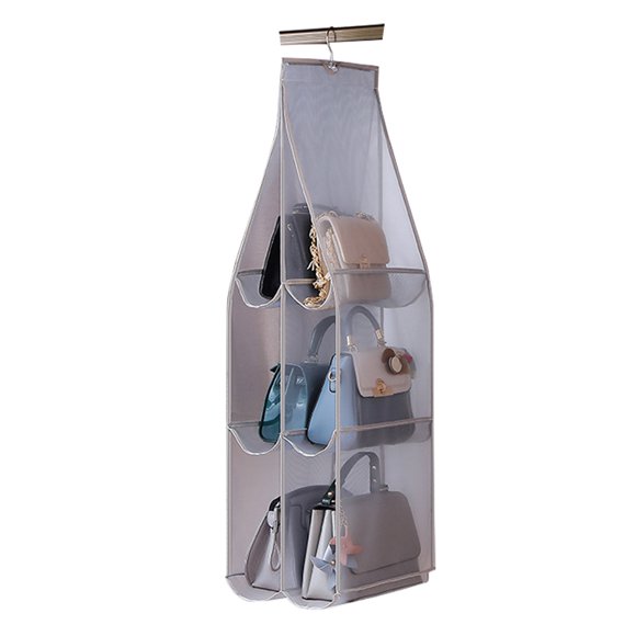 Three Layers Hanging Storage Mesh Bag with 6 Pockets