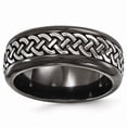 thumbnail image 2 of Edward Mirell Black Ti Patterned 9mm Band, 2 of 7
