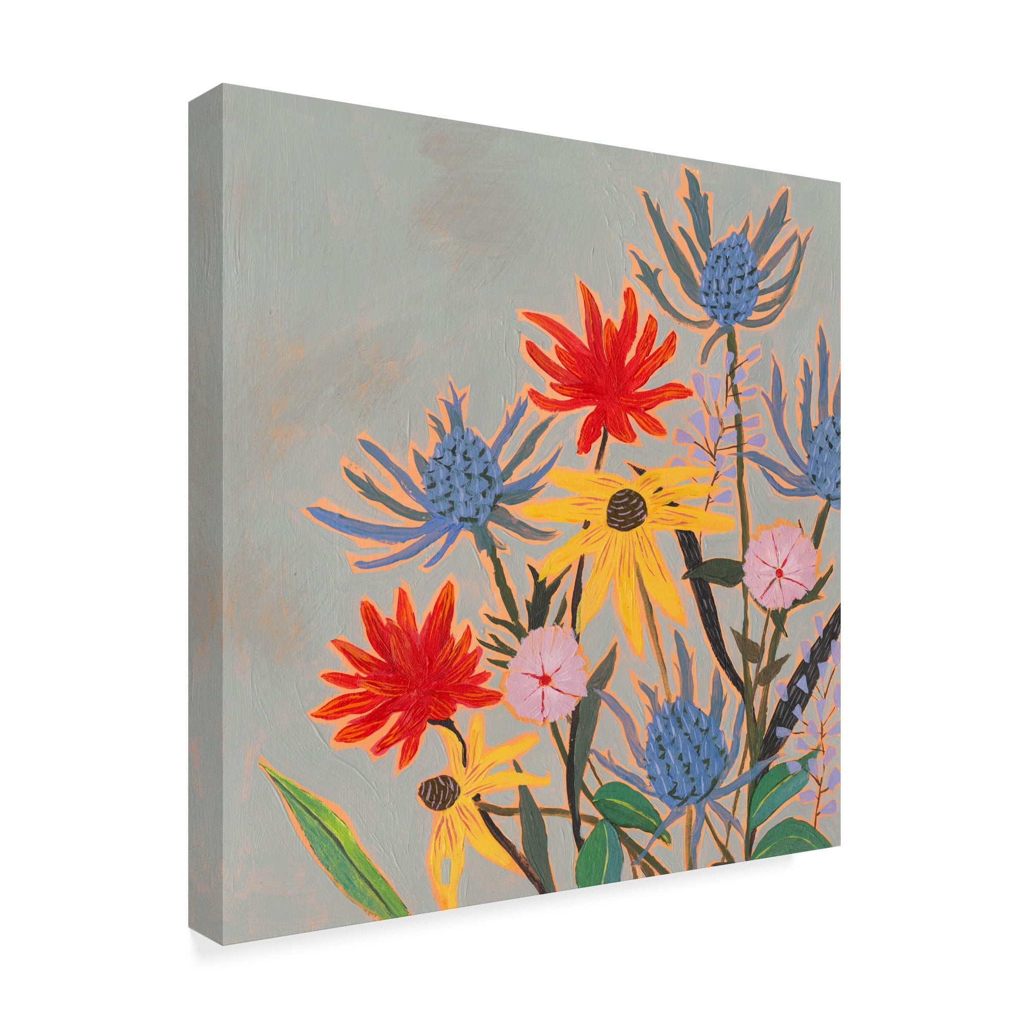 Trademark Fine Art 'Thistle Bouquet I' Canvas Art by Victoria Borges