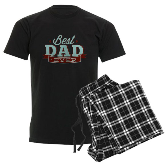 CafePress - Best Dad Ever Men's Dark Pajamas - Men's Dark Loose Fit Cotton Pajama Set