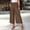 Brown women wide leg capri pants a1, variant on Cagogo Women Wide Leg Elastic Waist Capri Pants with Pockets Casual Solid Loose Trousers Travel Beach Lounge Work, Dark Blue S