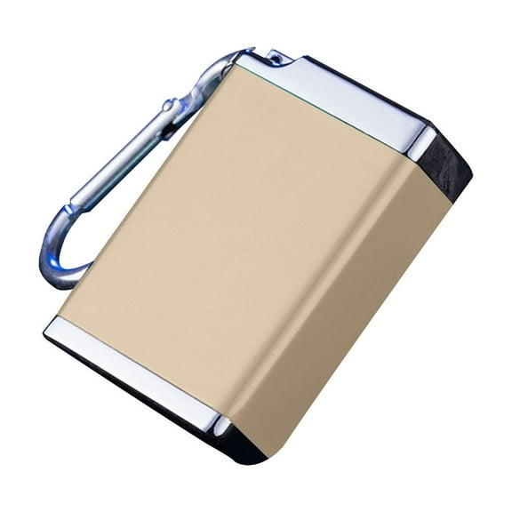 Kyusrd All Home Clearance!Ashtray Portable With Lid Ashtray Pocket Key Chain Ashtray To The Test Odors Container Light Ash Metal Leak-Proof Mini Trash Can For Outdoor Use Camping