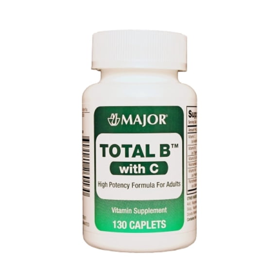 Major Total B W/C CpltsÂ  Ascorbic Acid-300 Mg Yellow 130 Caplets Upc 309040260130