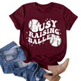 thumbnail image 4 of adviicd T-Shirts Graphiques pour Femmes T-Shirts Graphiques pour Femmes T-Shirts Décontractés Mignons Vin,m, 4 of 5