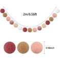 thumbnail image 2 of Christmas Felt Ball Garland,Happon 4 Strings Felt Pom Pom Garland Decoration,Colorful Pompom Balls Hanging Christmas Ornament for Bedroom Christmas Wedding Birthday Party Decoration, 2 of 6