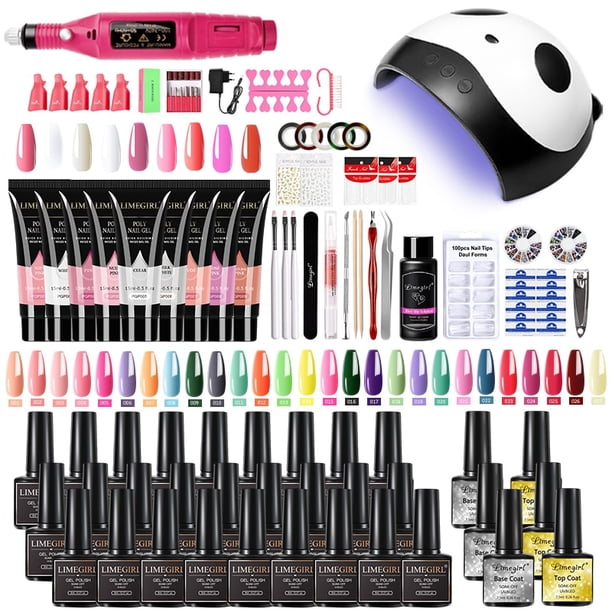 Juego de uñas con lámpara de uñas, secador de uñas, máquina de taladro de uñas, juego de manicura, Geles de uñas polivinílicos, juego de esmaltes de Gel para uñas, juegos de arte de uñas Soak-off Tan Jianjun unisex