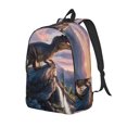 thumbnail image 2 of KLL Sunset Cliff Dinosaur Print Travel Laptop Backpack - College Backpack Business Work Bag Nurse Bag Casual Daypack for Weekender Business Hiking -Medium, 2 of 6