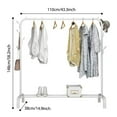 thumbnail image 2 of Homemart Clothes Rack, Garment Rack with Bottom Shelf for Hanging Clothes, Coats, Skirts, Shirts, Sweaters, White, 2 of 10
